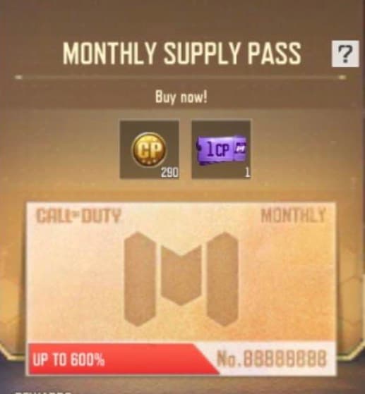 MONTHLY SUPPLY PASS